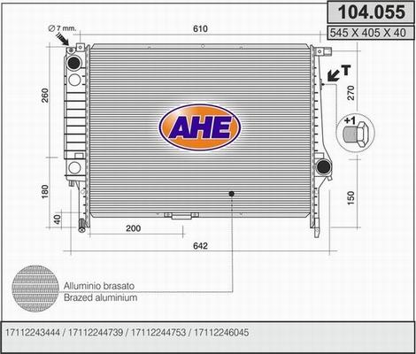 AHE 104.055 - Radiators, Motora dzesēšanas sistēma www.autospares.lv