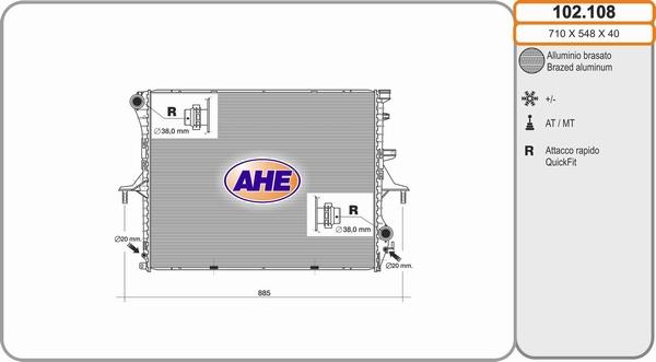 AHE 102.108 - Radiators, Motora dzesēšanas sistēma www.autospares.lv