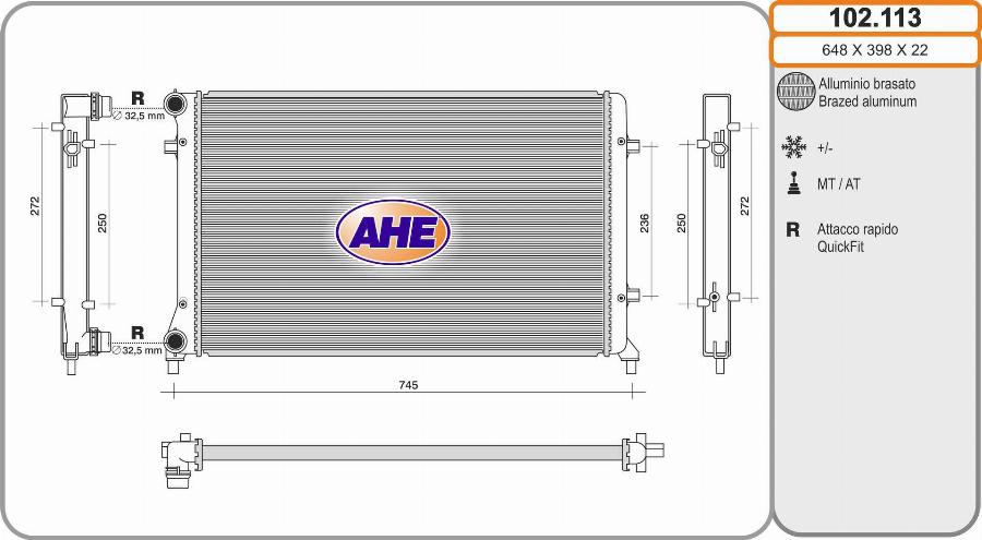 AHE 102.113 - Radiators, Motora dzesēšanas sistēma www.autospares.lv