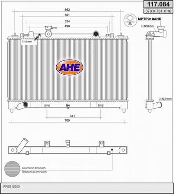 AHE 117.084 - Radiators, Motora dzesēšanas sistēma www.autospares.lv