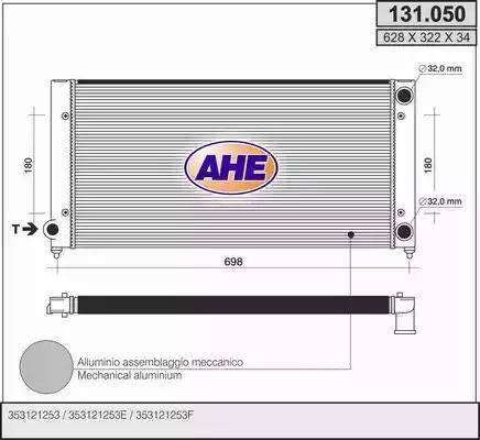 AHE 131.050 - Radiators, Motora dzesēšanas sistēma autospares.lv