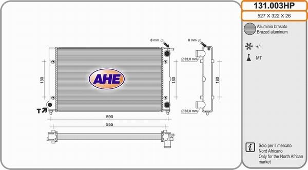 AHE 131.003HP - Radiators, Motora dzesēšanas sistēma autospares.lv