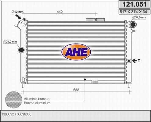 AHE 121.051 - Radiators, Motora dzesēšanas sistēma www.autospares.lv