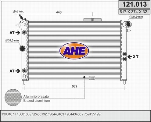 AHE 121.013 - Radiators, Motora dzesēšanas sistēma www.autospares.lv