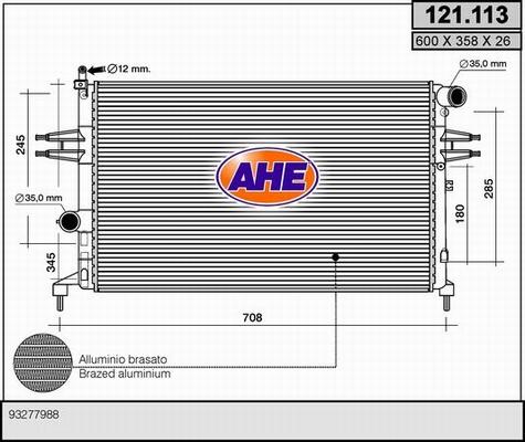 AHE 121.113 - Radiators, Motora dzesēšanas sistēma www.autospares.lv