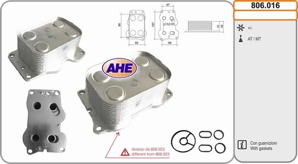 AHE 806.016 - Eļļas radiators, Motoreļļa autospares.lv