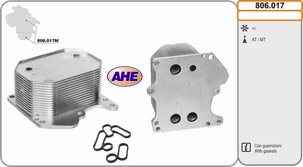 AHE 806.017 - Eļļas radiators, Motoreļļa www.autospares.lv