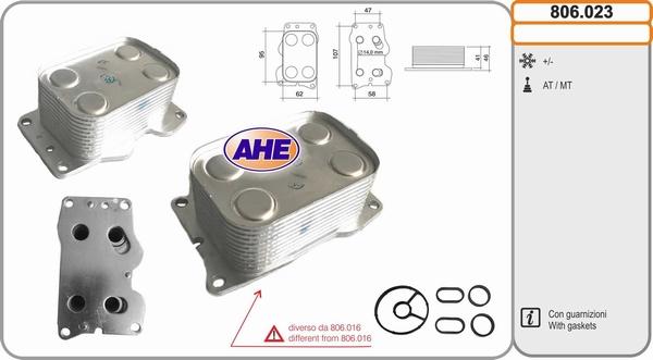 AHE 806.023 - Eļļas radiators, Motoreļļa autospares.lv