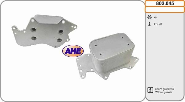 AHE 802.045 - Масляный радиатор, двигательное масло www.autospares.lv