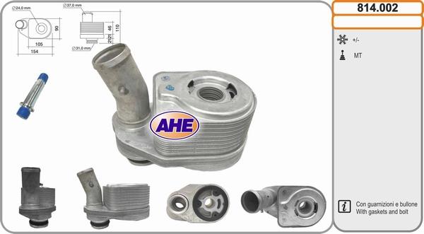 AHE 814.002 - Eļļas radiators, Motoreļļa www.autospares.lv