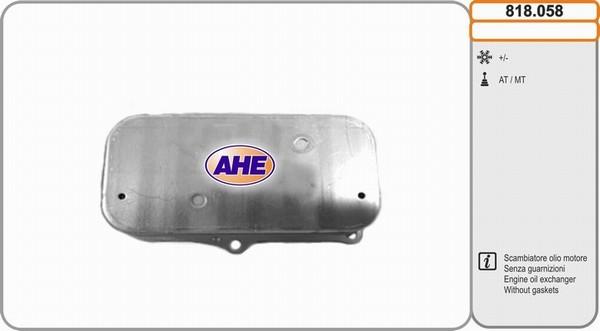 AHE 818.058 - Oil Cooler, engine oil www.autospares.lv