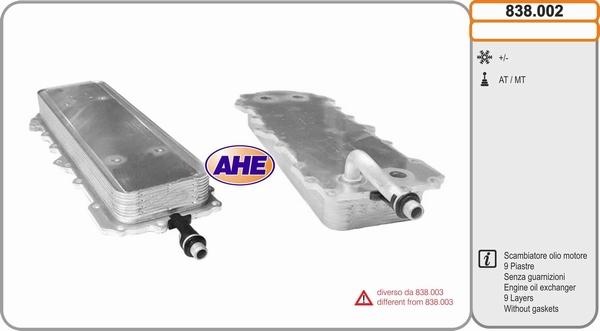 AHE 838.002 - Eļļas radiators, Motoreļļa www.autospares.lv