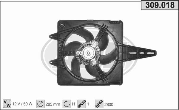 AHE 309.018 - Ventilators, Motora dzesēšanas sistēma www.autospares.lv