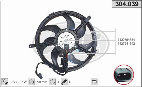 AHE 304.039 - Ventilators, Motora dzesēšanas sistēma www.autospares.lv