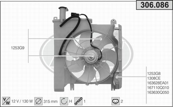 AHE 306.086 - Ventilators, Motora dzesēšanas sistēma autospares.lv