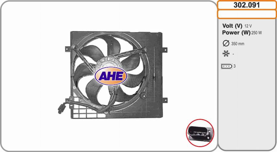 AHE 302.091 - Ventilators, Motora dzesēšanas sistēma www.autospares.lv