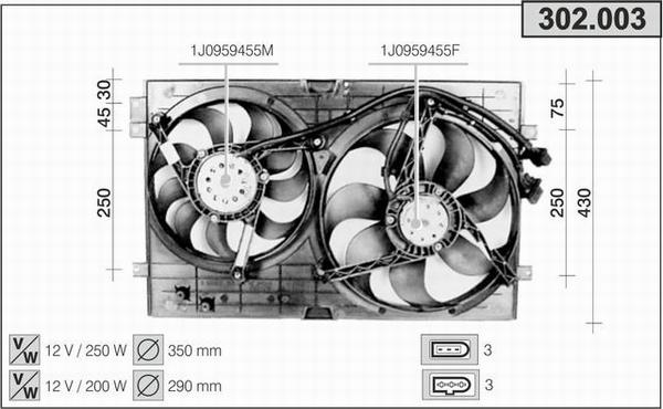 AHE 302.003 - Ventilators, Motora dzesēšanas sistēma www.autospares.lv