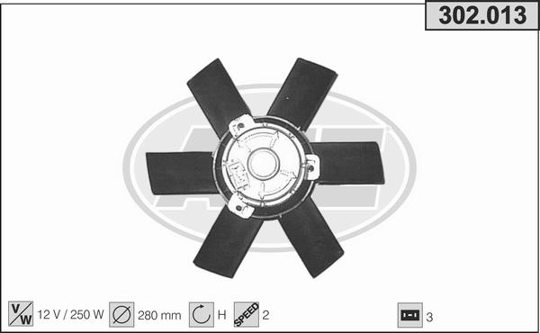 AHE 302.013 - Ventilators, Motora dzesēšanas sistēma www.autospares.lv