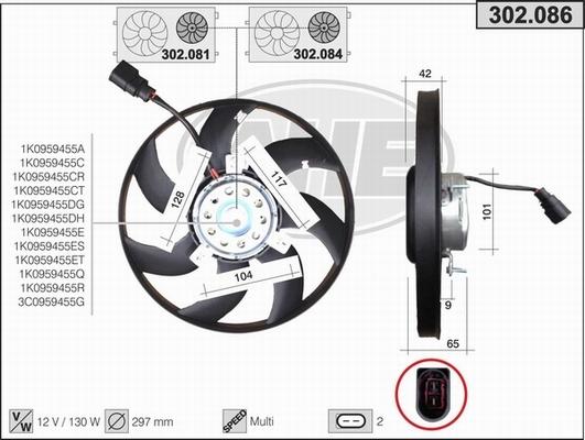 AHE 302.086 - Ventilators, Motora dzesēšanas sistēma www.autospares.lv