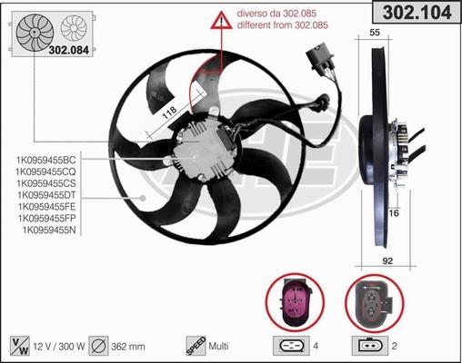 AHE 302.104 - Ventilators, Motora dzesēšanas sistēma www.autospares.lv