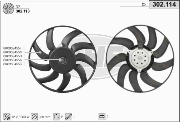 AHE 302.114 - Fan, radiator www.autospares.lv