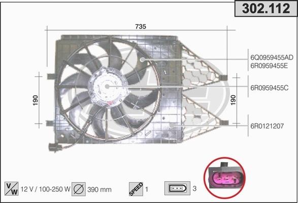 AHE 302.112 - Ventilators, Motora dzesēšanas sistēma www.autospares.lv