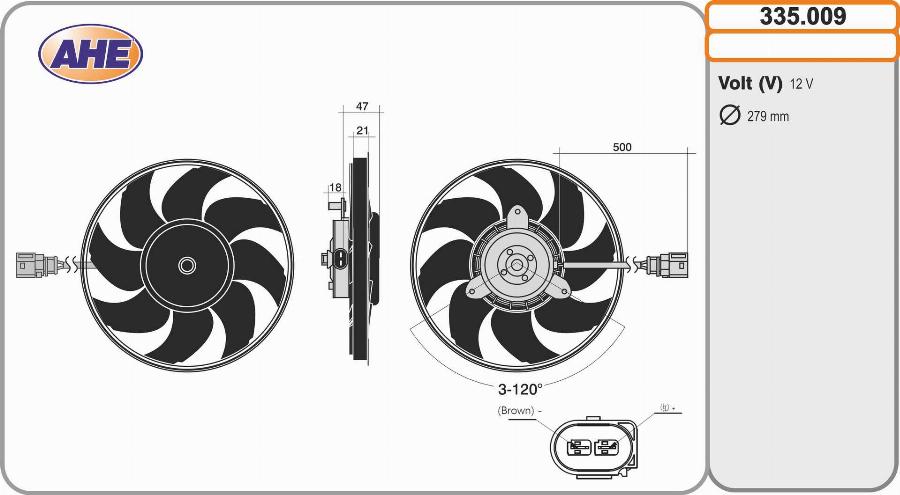 AHE 335.009 - Ventilators, Motora dzesēšanas sistēma www.autospares.lv