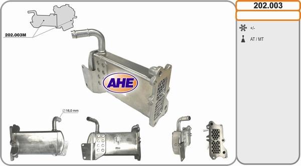 AHE 202.003 - Radiators, Izplūdes gāzu recirkulācija www.autospares.lv