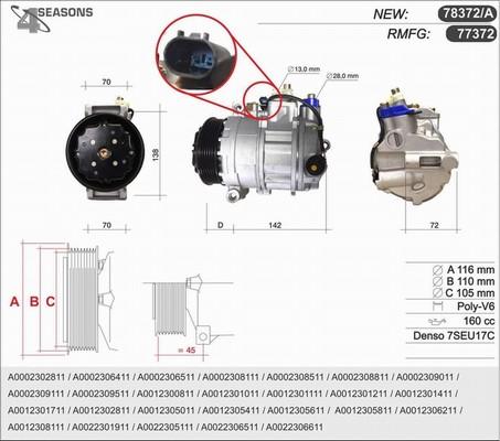 AHE 78372/A - Kompresors, Gaisa kond. sistēma www.autospares.lv