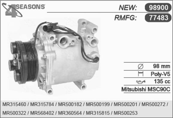 AHE 77483 - Kompresors, Gaisa kond. sistēma www.autospares.lv