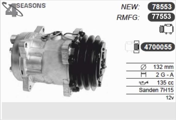 AHE 77553 - Kompresors, Gaisa kond. sistēma www.autospares.lv