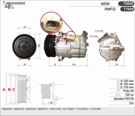 AHE 77600 - Kompresors, Gaisa kond. sistēma autospares.lv