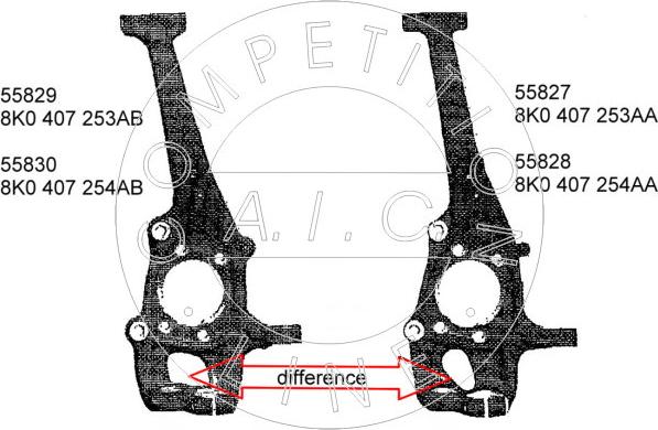 AIC 55827 - Steering Knuckle, wheel suspension www.autospares.lv