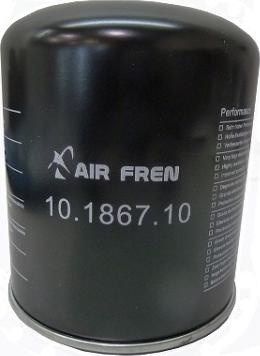 AIR FREN 10.1867.10 - Gaisa sausinātāja patrona, Gaisa kompresors www.autospares.lv