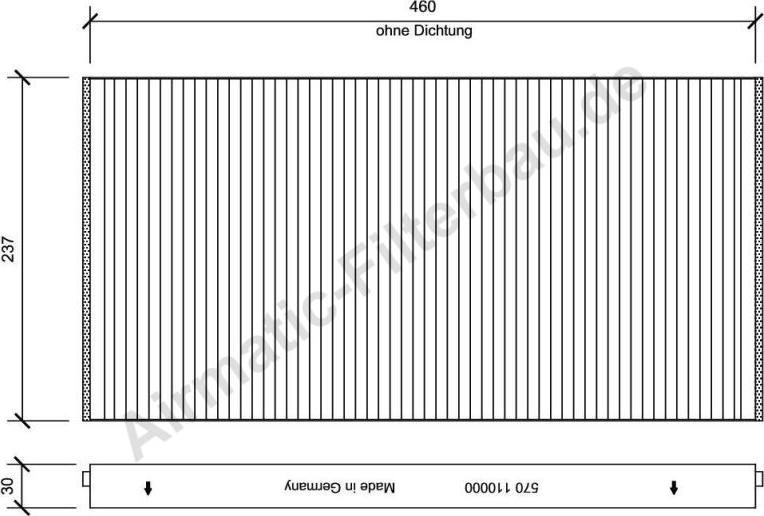 Airmatic IF0570 - Filtrs, Salona telpas gaiss www.autospares.lv