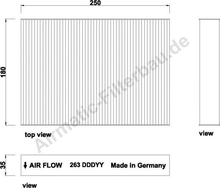 Airmatic IF0263 - Filtrs, Salona telpas gaiss www.autospares.lv