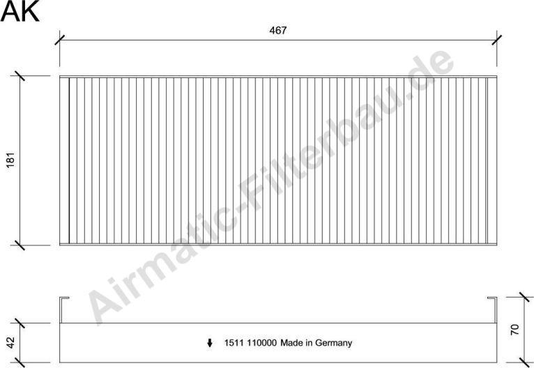 Airmatic IF1511 - Filtrs, Salona telpas gaiss www.autospares.lv