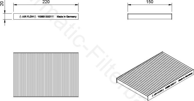 Airmatic IF1528B - Filter, interior air www.autospares.lv