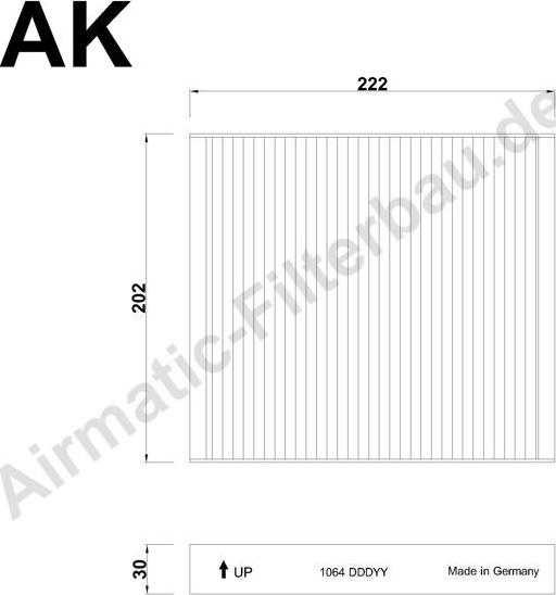 Airmatic IF1064 - Filtrs, Salona telpas gaiss www.autospares.lv