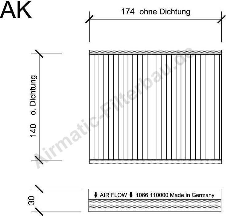 Airmatic IF1066S - Filtrs, Salona telpas gaiss www.autospares.lv