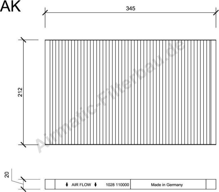 Airmatic IF1028 - Filter, interior air www.autospares.lv