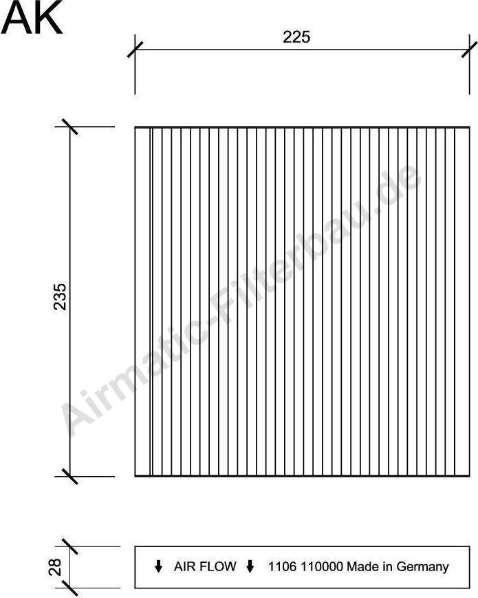 Airmatic IF1106 - Filtrs, Salona telpas gaiss www.autospares.lv