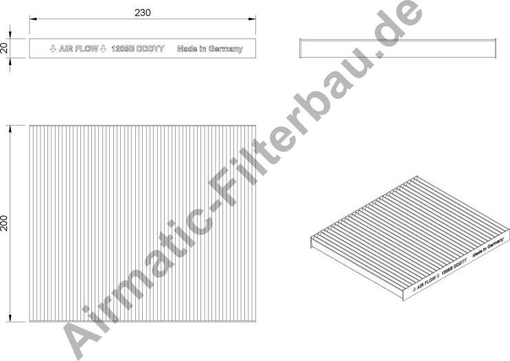 Airmatic IF1205B - Filtrs, Salona telpas gaiss autospares.lv