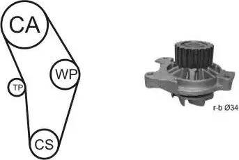 Airtex WPK-9274R02 - Ūdenssūknis + Zobsiksnas komplekts www.autospares.lv