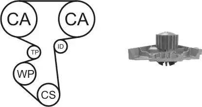 Airtex WPK-167501 - Water Pump & Timing Belt Set www.autospares.lv