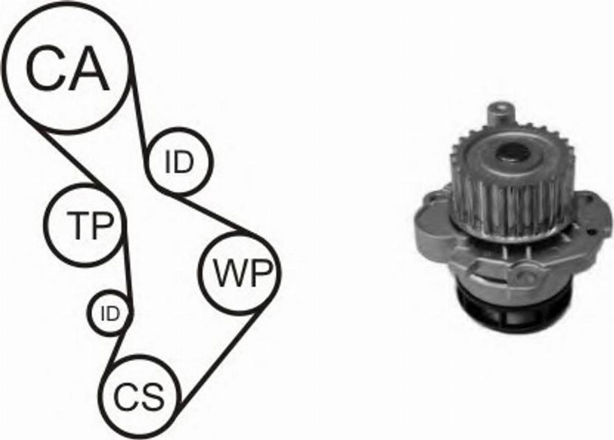 Airtex WPK-174301 - Ūdenssūknis + Zobsiksnas komplekts www.autospares.lv