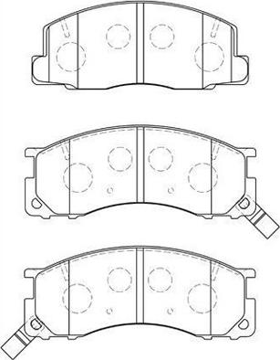 Aisin A1N093 - Тормозные колодки, дисковые, комплект www.autospares.lv