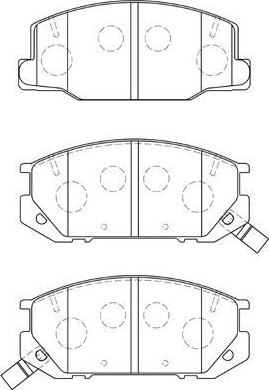 Aisin A1N092 - Brake Pad Set, disc brake www.autospares.lv