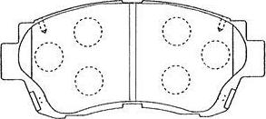 Aisin A1N041 - Brake Pad Set, disc brake www.autospares.lv