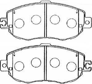 Aisin A1N055 - Тормозные колодки, дисковые, комплект www.autospares.lv